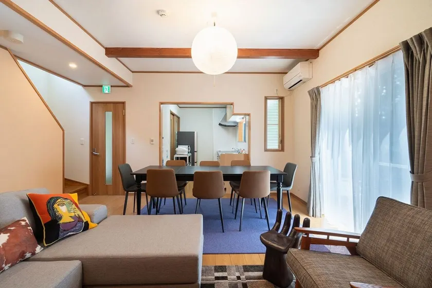 Enjoy sauna and BBQ in nature | Table tennis, billiards, and a children's slide also available | S-villa Nasu Acorn - Image 1