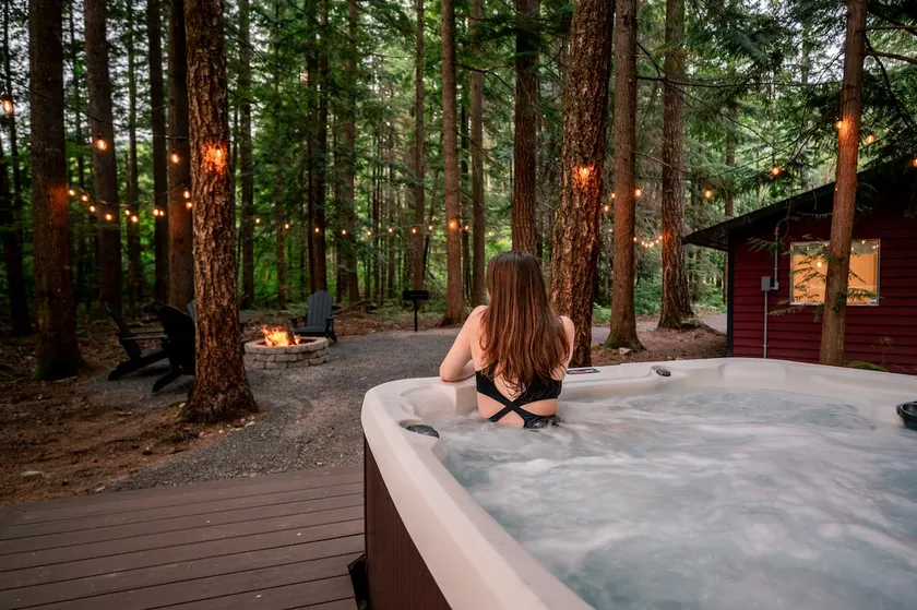 Mt. Baker Red Cabin With Private Hot Tub & Trails - Image 1