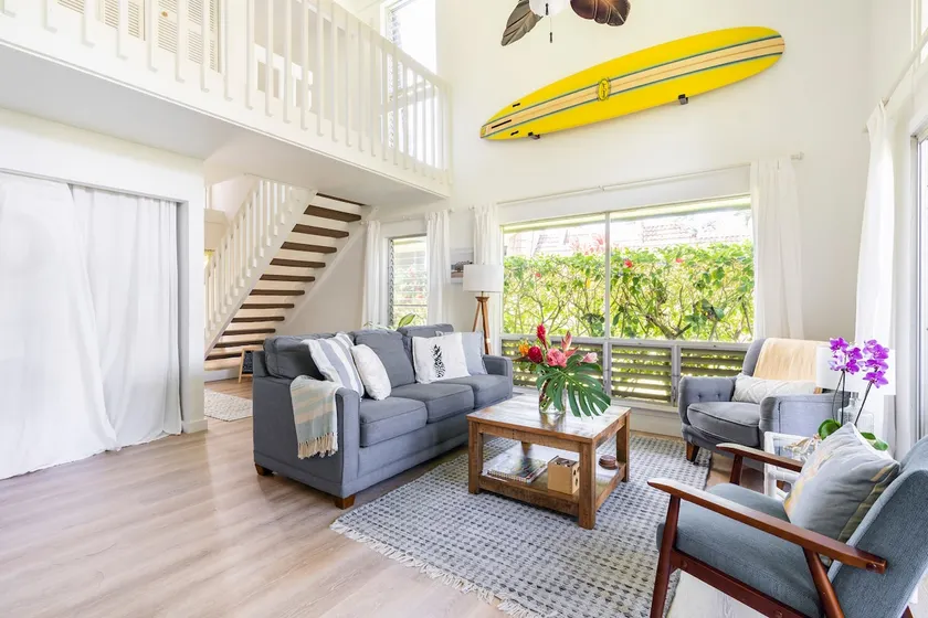 Natural Hawaiian Light and Tropical Breezes Fill Hale Indigo - Image 1