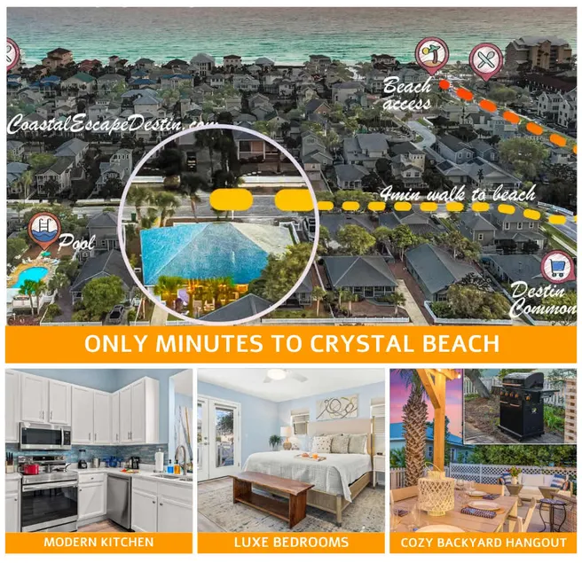 Luxe Home 4 Min Walk to Crystal Beach Pool - Image 1