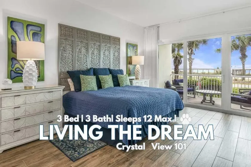 Crystal View 101 3 Bedrooms | 3 Baths | Accommodates 9 | Beach Serv. I Pet Friendly - Image 1