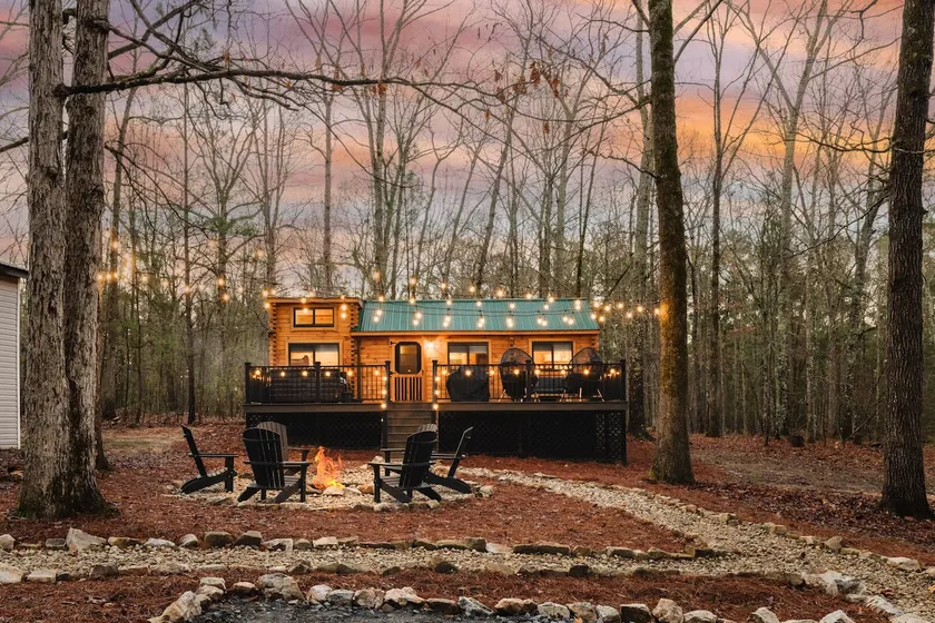 Woodland Chalet w/ HOT TUB, Deck + Private Lake! - Image 1