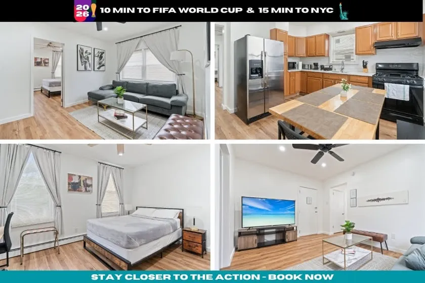 Cozy Retreat 15Min to NYC, FIFA, Mall,FREE Parking - Apartment - Image 1