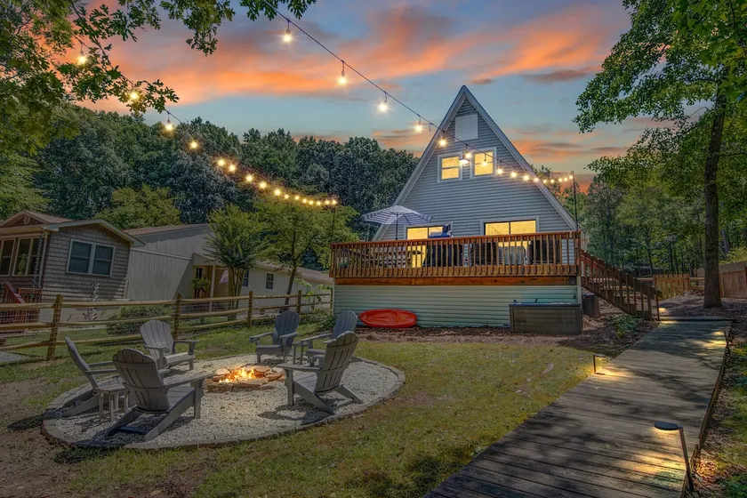 Lakefront A-Frame Cottage with Kayaks & Fire Pit - Image 1