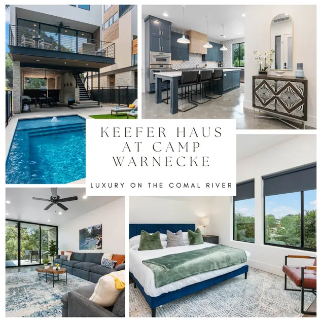 Keefer Haus at Camp Warnecke*Comal Riverfront w/ Pool*Walk to Downtown NBTX - Image 1