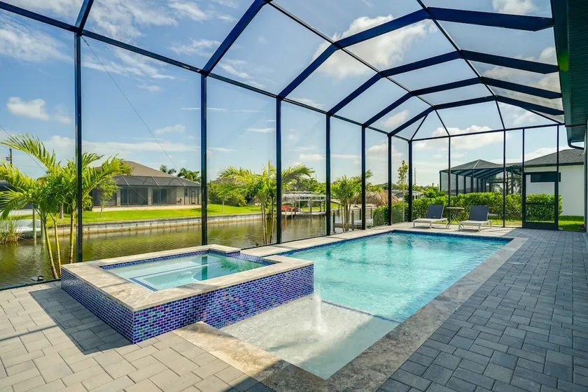 Pool & Outdoor Kitchen: Waterfront Cape Coral Home - Image 1