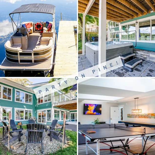”Party on Pine” Pontoon Boat, Hot Tub & Games! - Image 1