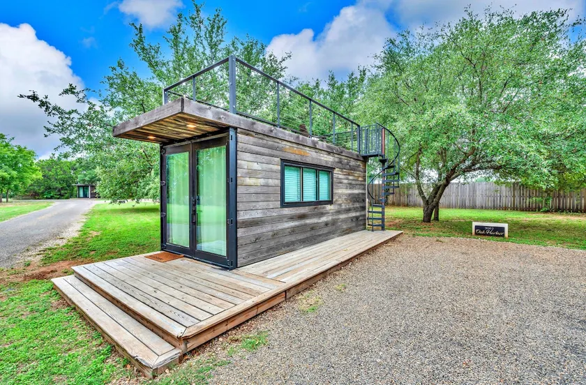Container Home Near Magnolia & Baylor | Roof Porch - Image 1