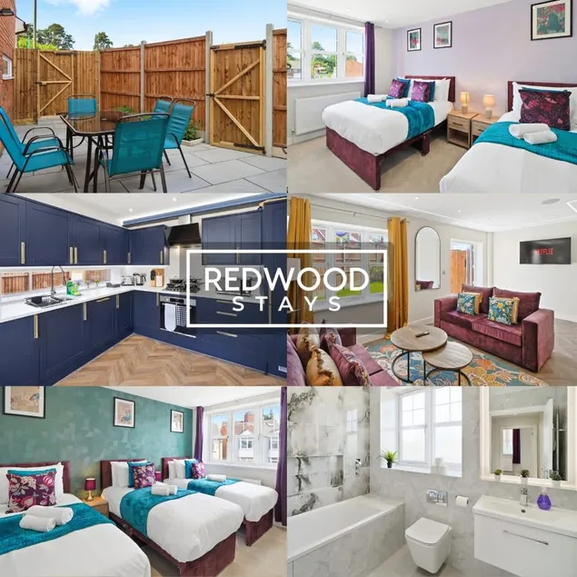Spacious 4 Bedroom 2 Bath Serviced Home For Contractors & Families with X2 Free Parking Spaces, Fast WiFi - Hosted By Redwood Stays - Image 1