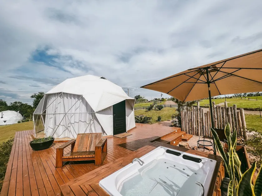 Onyx Sphere with Bathtub and Panoramic View - Image 1