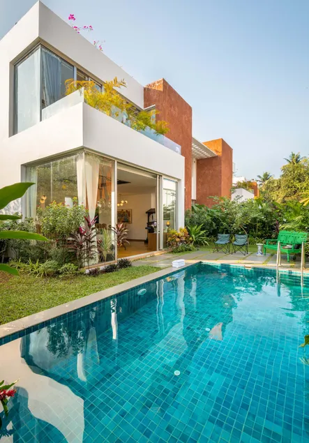 LaZamora Pvt pool villa-Vagator-garden & terrace. - Image 1