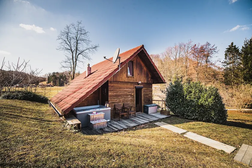 Wooden Cabin Zurej with Hot Tub - Image 1