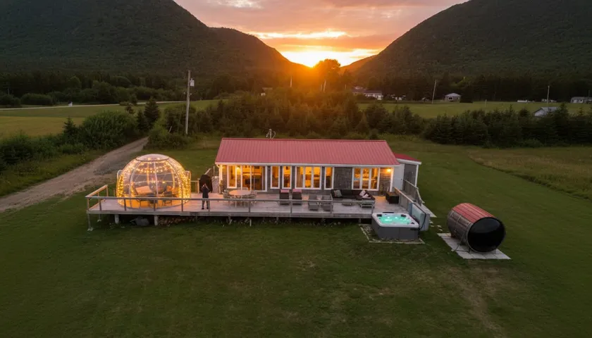 Blissful Beachfront Bungalow. Beach- Hot tub & Sauna-All Weather Dome-Private - Image 1