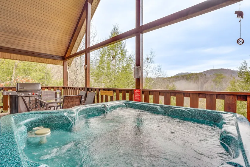 2-Tier Deck & Hot Tub: Quiet Sevierville Cabin - Image 1