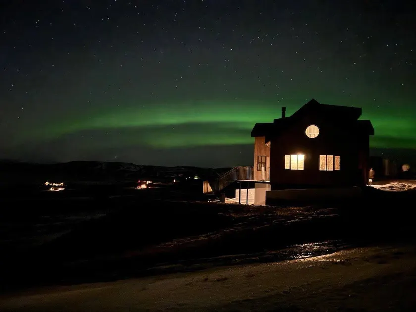 Northern Lights Above — Skylight Views From Bed - Image 1
