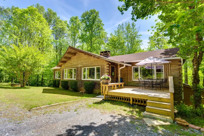 Updated Mtn Cabin on 20 Acres w/ Large Waterfall - Image 1
