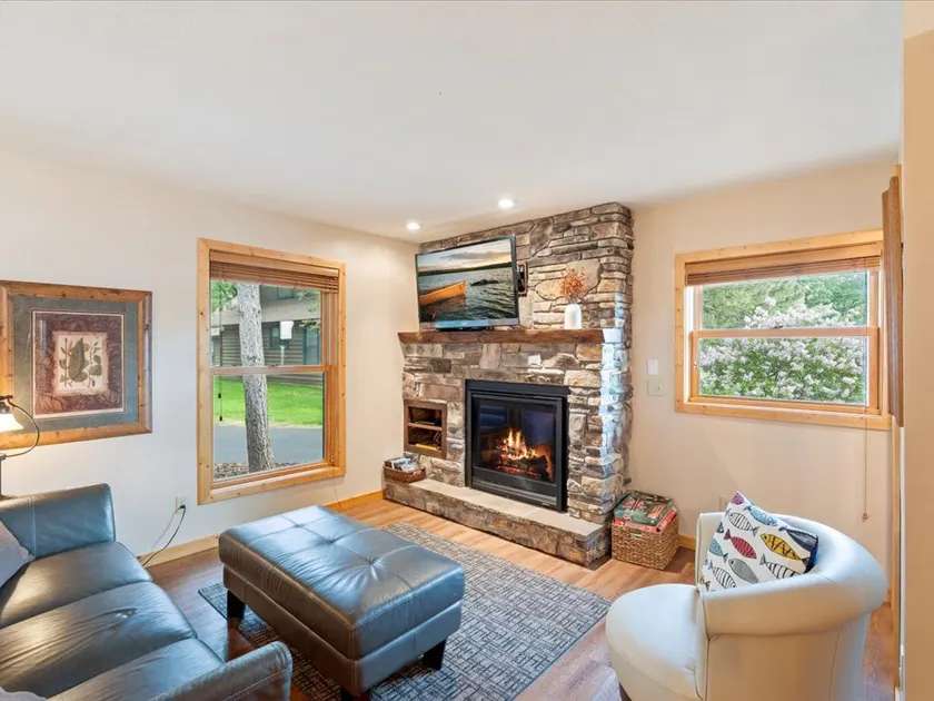 Lakeside Cabin Retreat Fireplace GullLake - Image 1