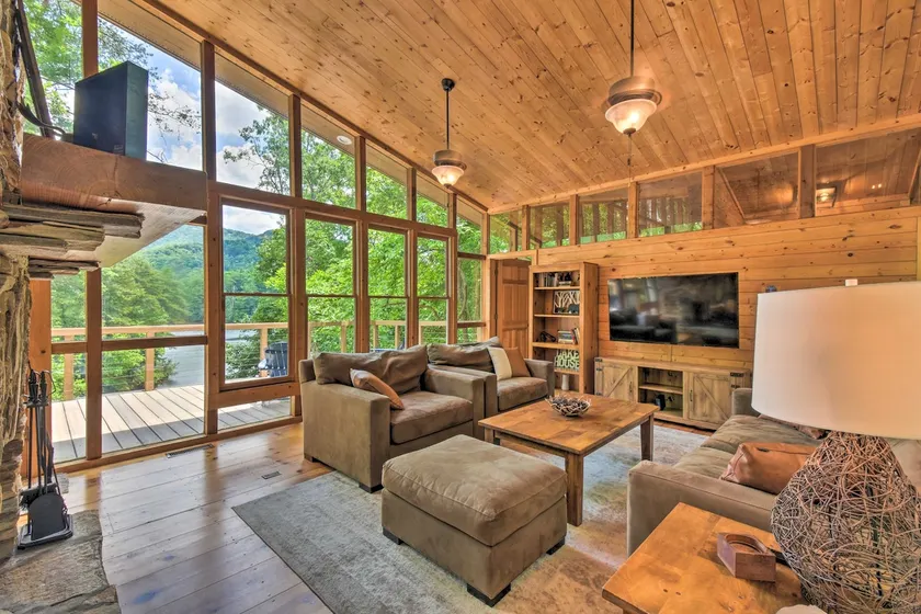 Lakefront ‘Glass House’ Cabin w/ Mountain Views! - Image 1