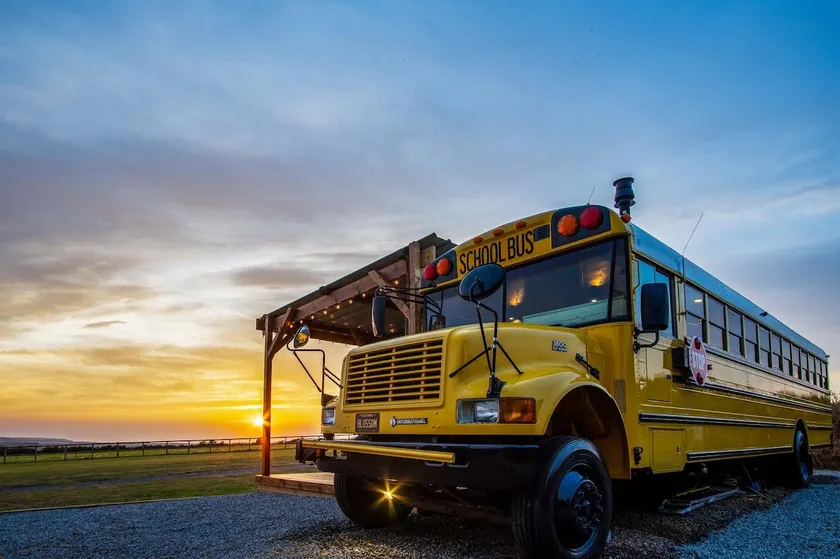 American School Bus - 1 Bedroom - Blossom Farm - Tiers Cross - Image 1