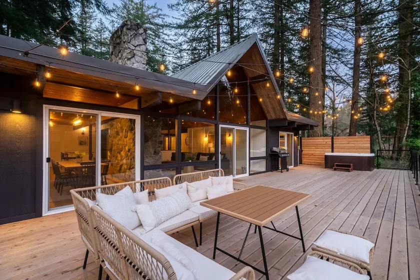 Luxe Riverfront A-Frame | Hot Tub | Fishing - Image 1