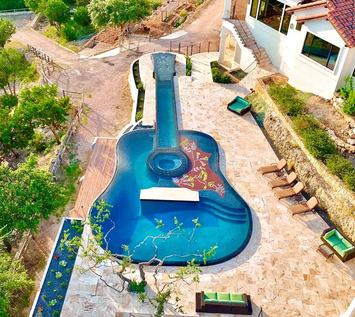 Austin Guitar Pool | 87.5 FT Guitar Pool - Image 1