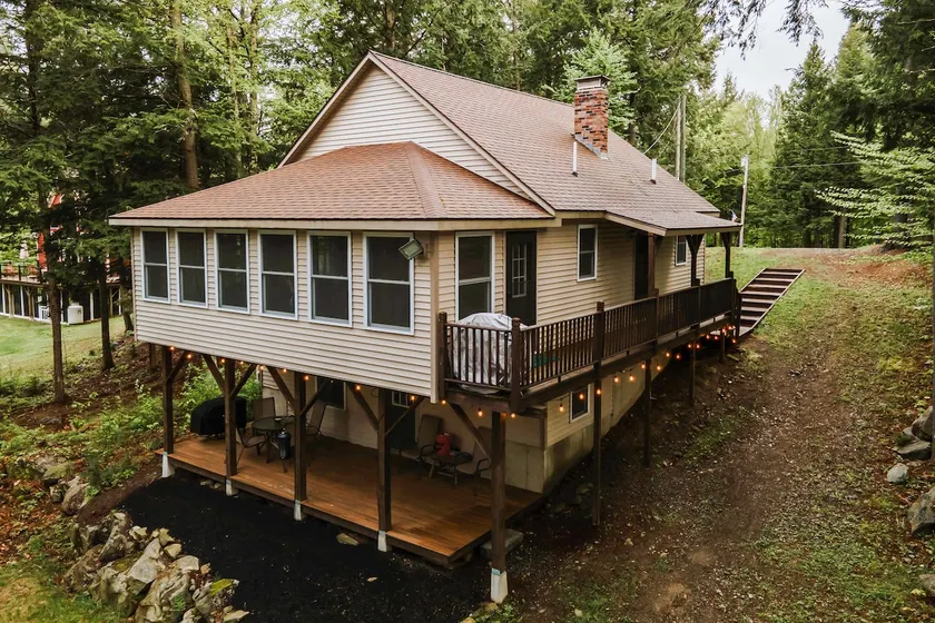 Waterfront Sebec Lake Home w/ Yard + Fire Pit - Image 1