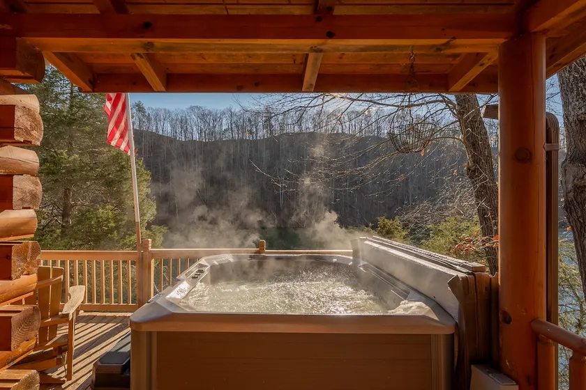 Lakeside Log Cabin w/Games, Dock & Hot Tub - Image 1