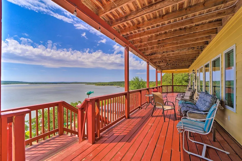 Waterfront Lake Eufaula Home: Multi-Level Balcony - Image 1