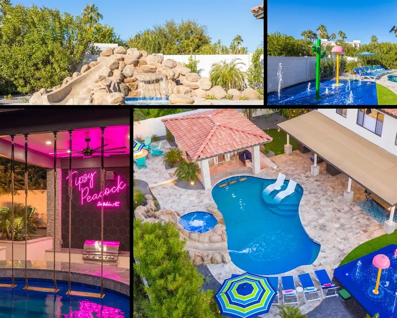 Paradise Pool~ Waterslide, Splash Pad, Swim Up Bar, Putt & More - Image 1