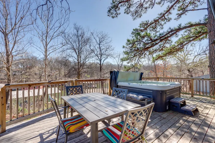 Deck & Boat Dock: Lakefront Cabin in Eucha! - Image 1