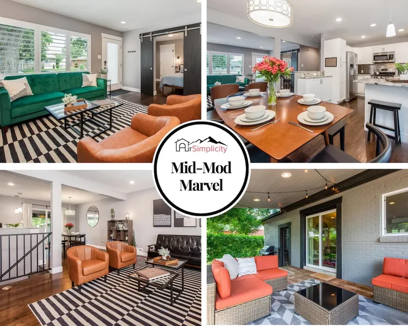 Mid-Mod Marvel • Central • Game Rm/Wet Bar • Patio - Image 1