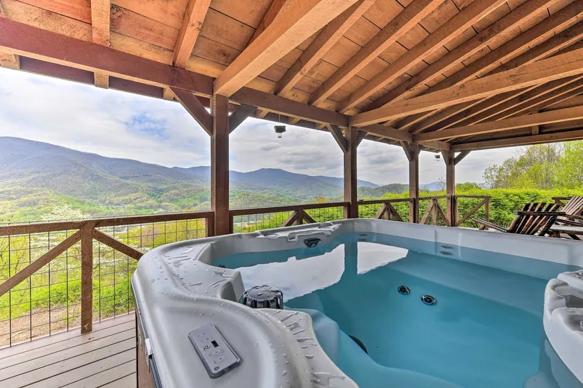 True Log Cabin w/ Game Room, Year-Round Views - Image 1