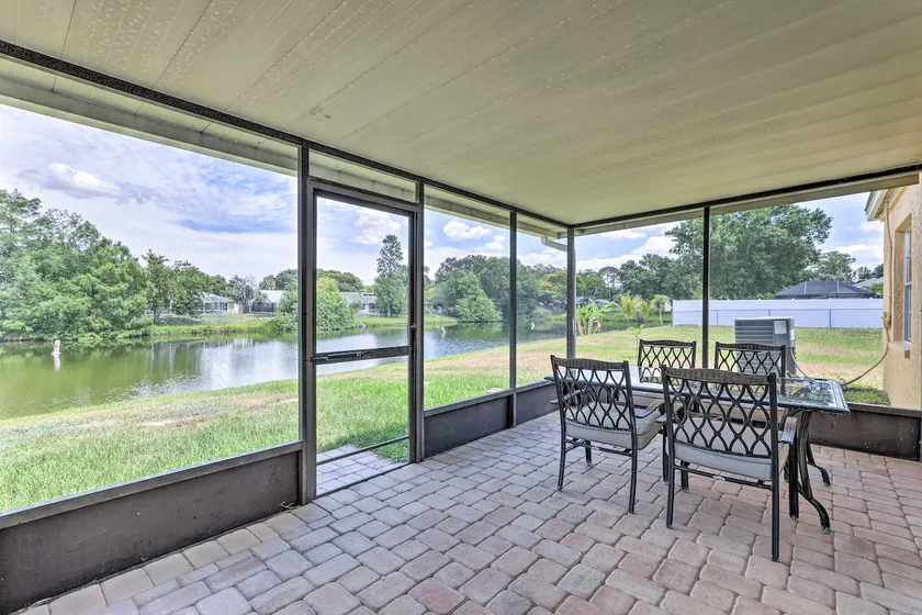 Lanai & Pond at Tranquil Bradenton Retreat! - Image 1