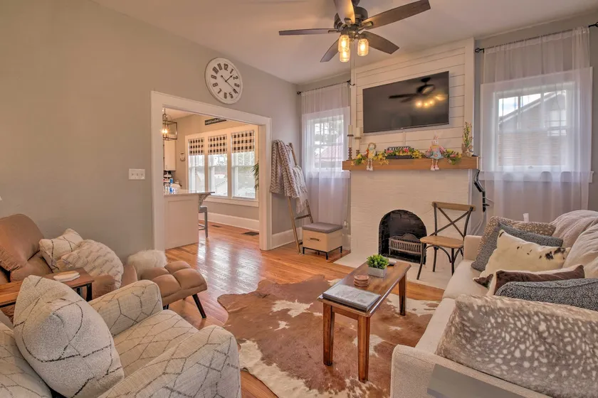 Modern, Sun-Lit Retreat w/ Fire Pit & Yard! - Image 1