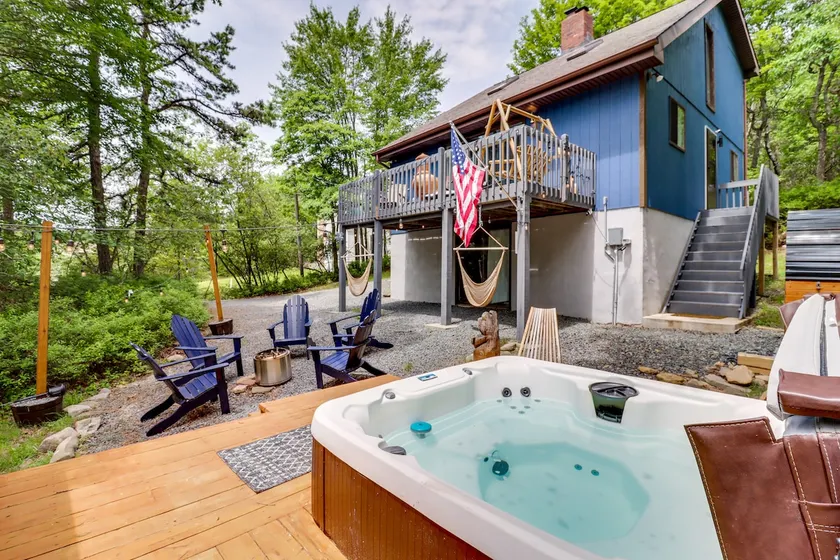 Hot Tub, Fire Pit & Barrel Sauna: Poconos Abode - Image 1