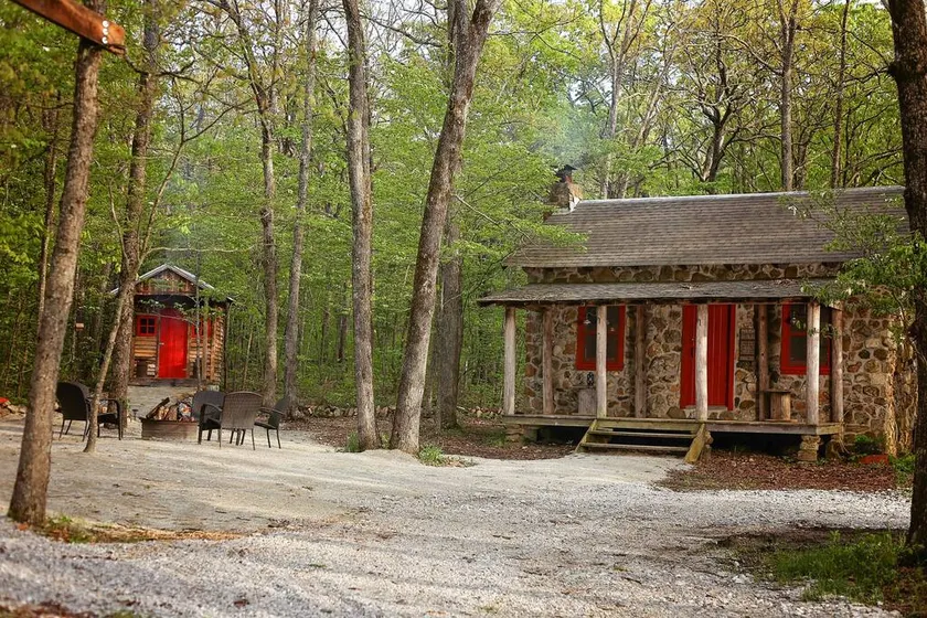Secluded Stone Cabin w/ Wood-Fired Hot Tub - Image 1