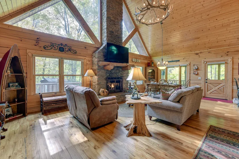 Log Cabin w/ Hot Tub, Creek & Views - 2 Mi to Ski - Image 1
