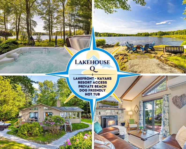 Lakefront Pocono Retreat/Family & Pet Friendly/canoes/kayak/row boat/Fire pit! - Image 1