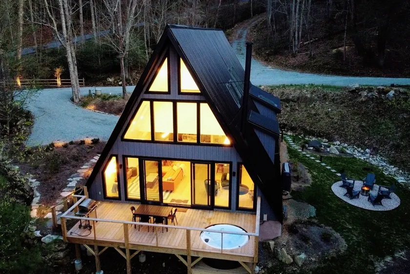 Modern A-Frame - In-Deck Hot Tub - near Boone - Image 1