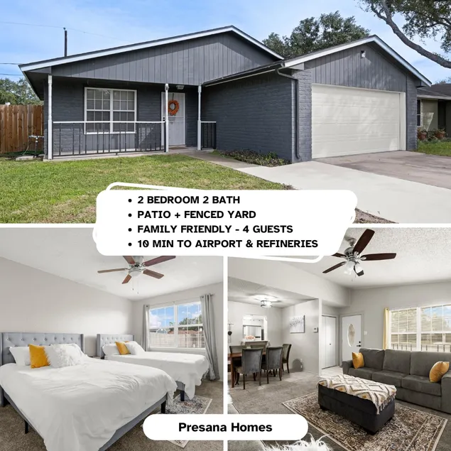 Cozy 2BDR 2 BA+Near Airport+Refineries+Extd Stays - Image 1