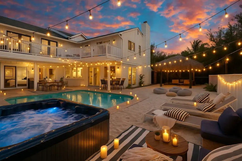 Beachfront Oasis w/ Htd Pool Cinema Game-Room Tiki - Image 1