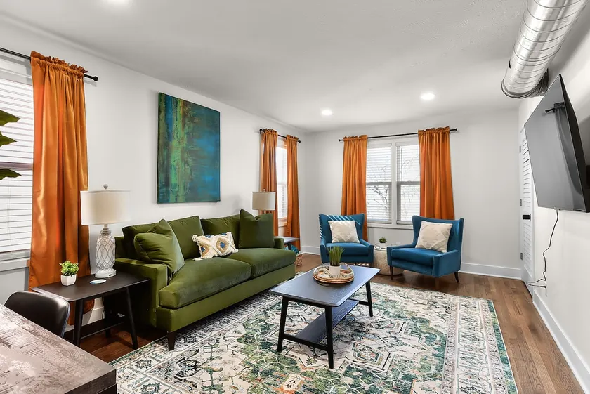 Retro Glam: Colorful Mid-Century Haven Apt 2 - Image 1