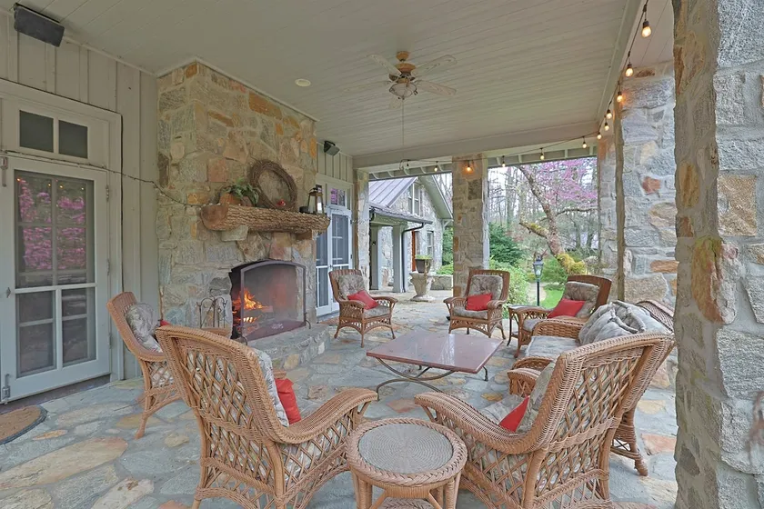 Crab Orchard House-Valle Crucis-Outdoor Fireplace - Image 1