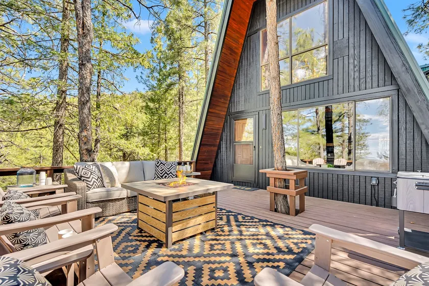 Green Roof A-Frame Endless Views Modern Cabin - Image 1