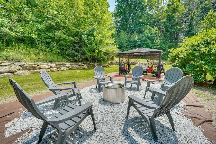 Porch & Fire Pit: Shawnee on Delaware Home - Image 1