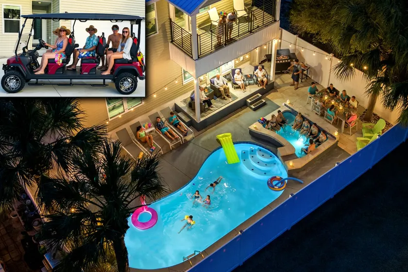 Salt spa/pool, Beach@2min walk, GolfCart - Image 1