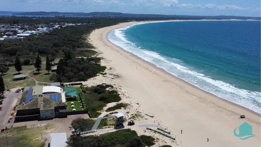 Longshore Drift - metres to Blacksmiths Beach - Image 1