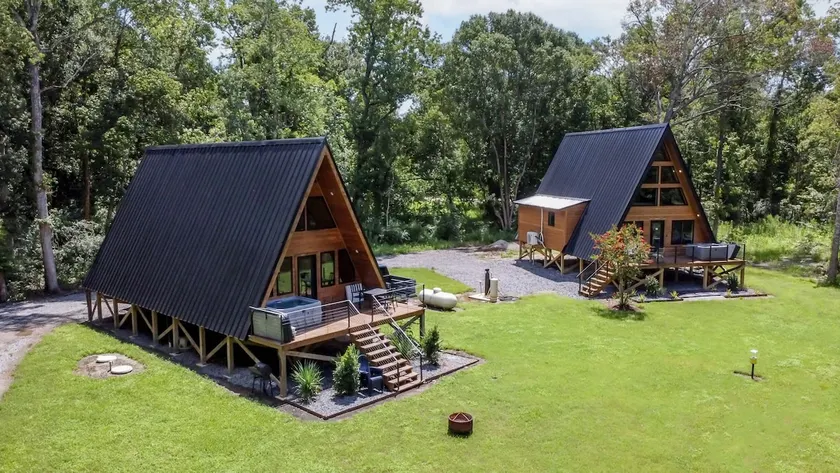 2 New A-Frames by Rip Van Winkle w/ Hot Tub - Image 1