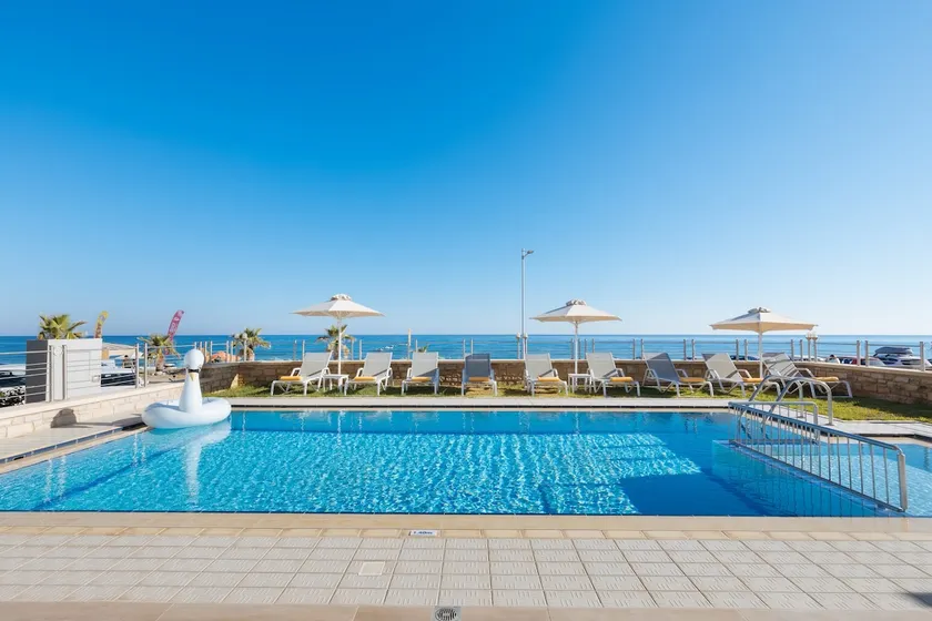 Irida beachfront Villa for 12 steps to amenities - Image 1