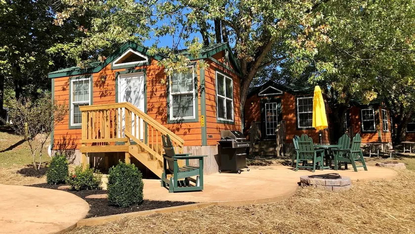 Deluxe Cabin-Studio w/patio at Harpers Ferry KOA - Image 1